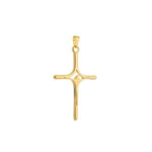 Pingente Dourado Crucifixo